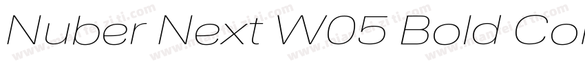 Nuber Next W05 Bold CondIt Regular字体转换